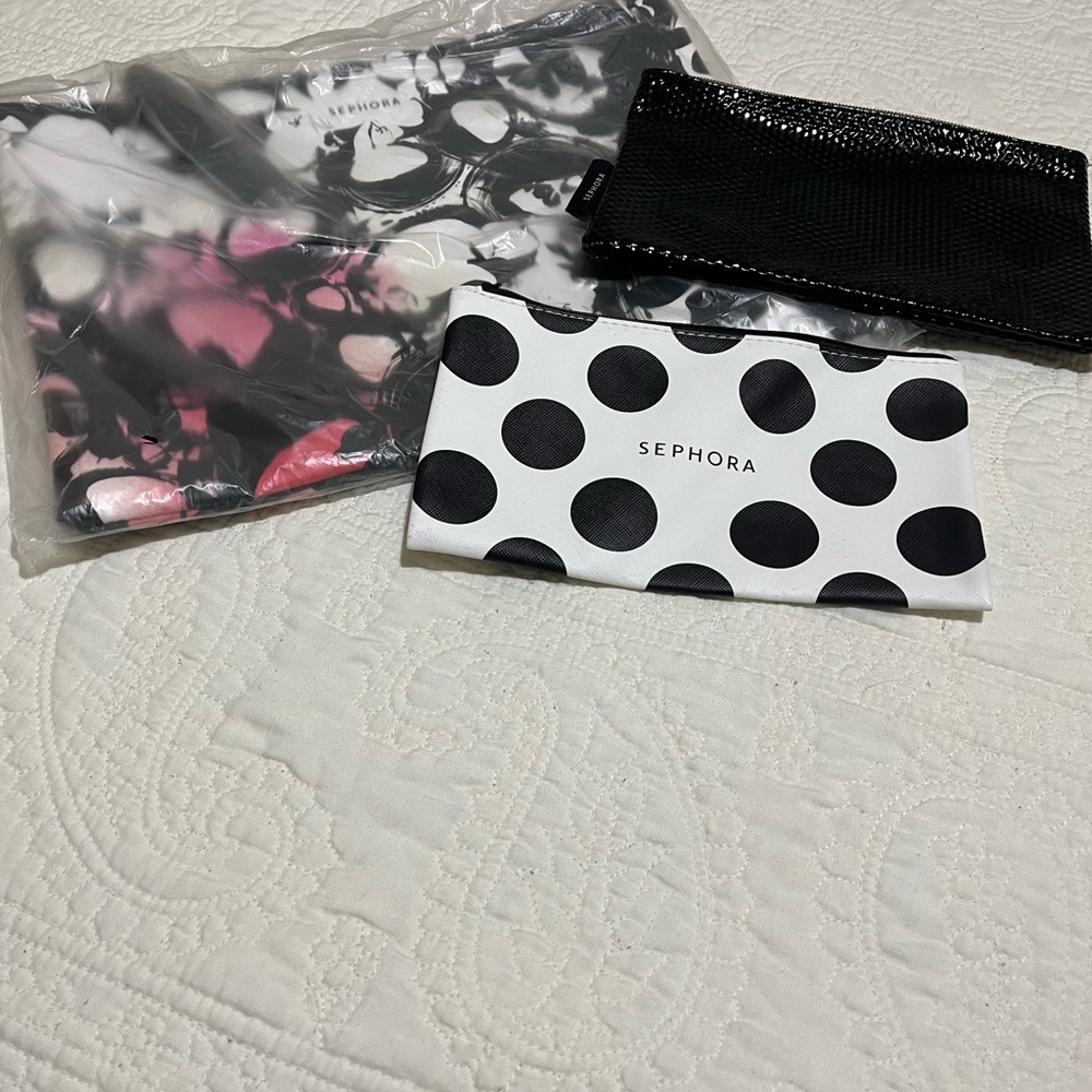 Sephora Cosmetic Bags Set of 3
